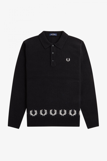 Laurel Wreath Trim Knit Shirt