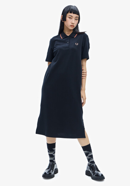 Split Detail Pique Dress