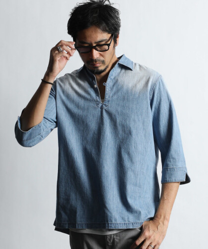 Safari掲載 INDIGO SKIPPER SHIRT