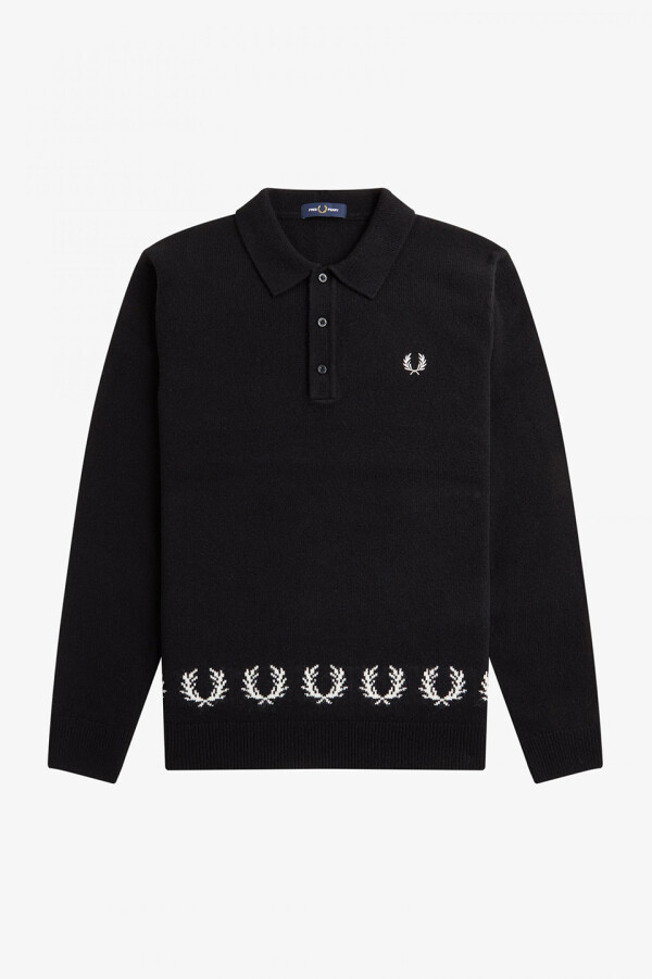 Laurel Wreath Trim Knit Shirt