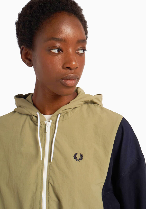 WOVEN HOODED TRACK JACKET