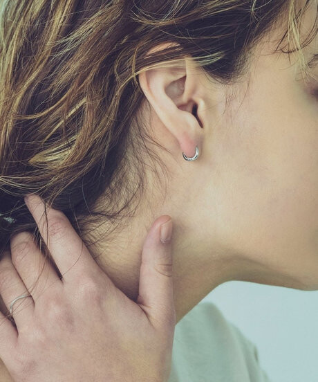 Hoop Pierce -K18/Platinum-