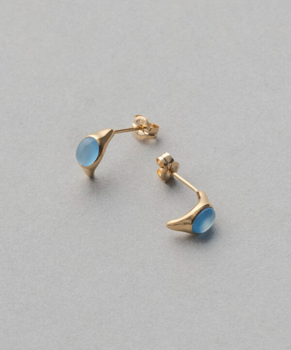 【Pierce / Earring】ブルーカルセドニー
