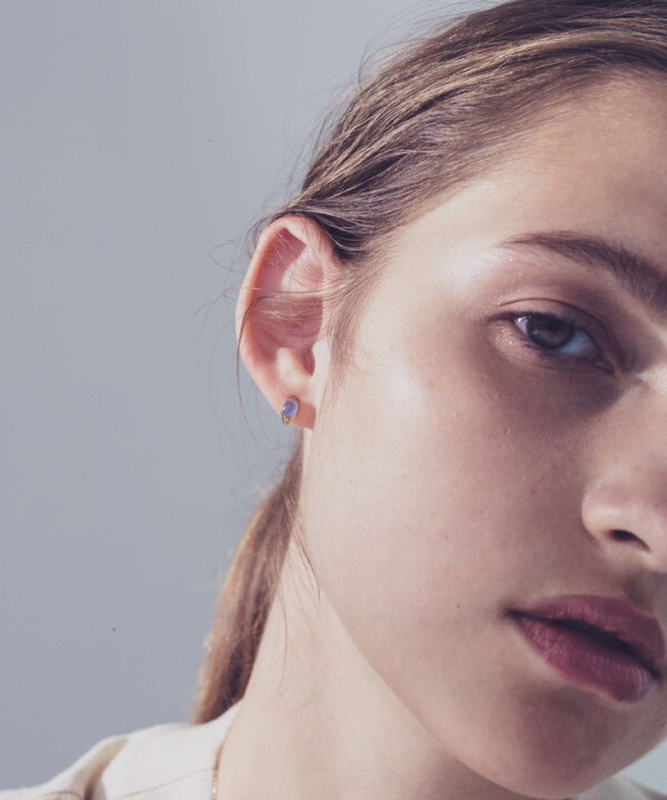 【Pierce / Earring】ブルーカルセドニー