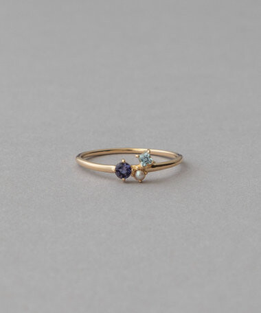 Layered Ring -Color Stone-