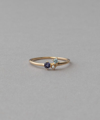 Layered Ring -Color Stone-