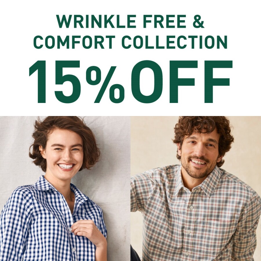 WRINKLE FREE＆COMFORT COLLECTION 15%OFF