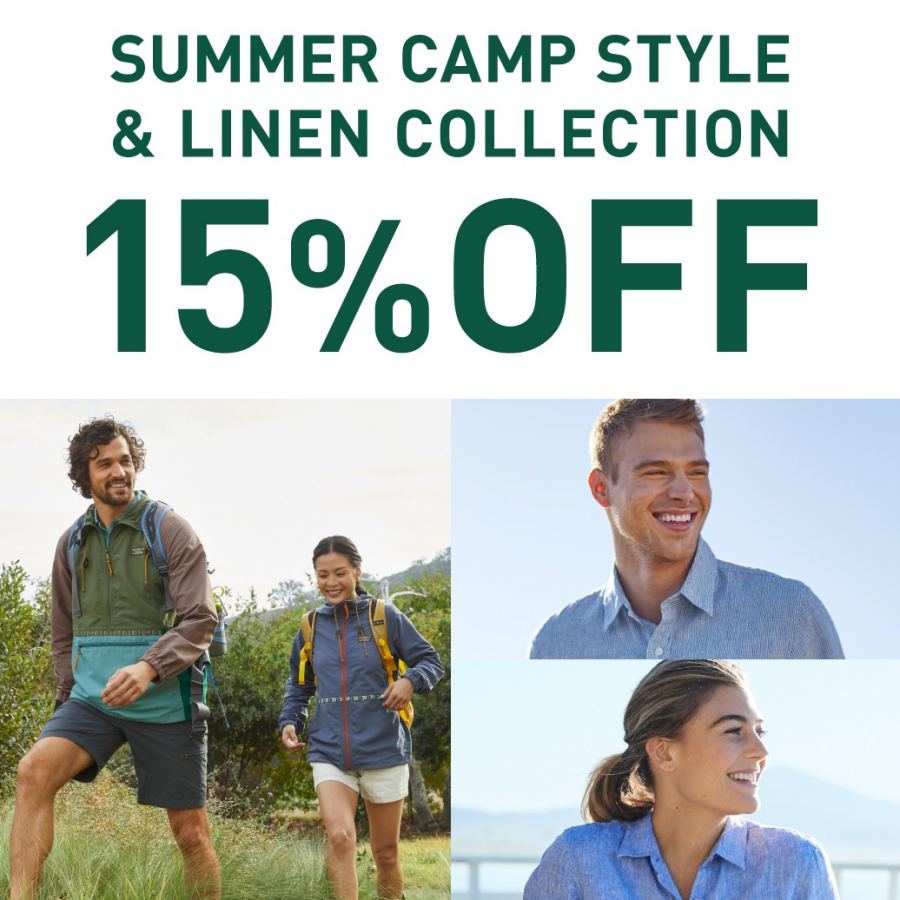 SUMMER CAMP STYLE＆ LINEN COLLECTION 15％OFF！